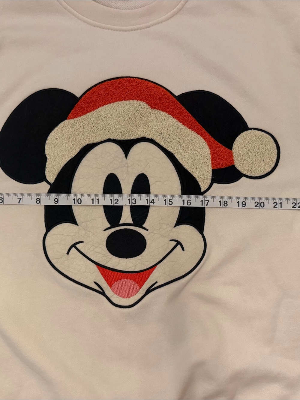 Disney Mickey Mouse Santa Crewneck Sweatshirt w/ Walt Disney World sleeve detail - Picture 2 of 5